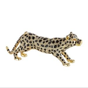 Pier 1 Cloisonné Leopard Jeweled Trinket Box